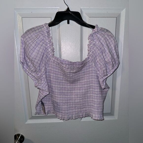 Arizona Juniors Women's Square Neck Short Sleeve Top - Size XXL - Picture 2 of 5